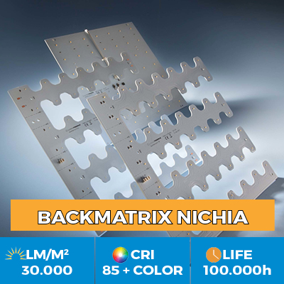 Professional BackMatrix Nichia LED modules, up to 39,000 lm / square meter